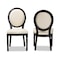 Baxton Studio Louis French Inspired Beige Faux Leather Upholstered & Black Finished Wood Dining Chair, PK2 201-2PC-12337 - alternate 6